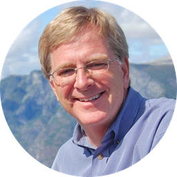Portrait of travel expert Rick Steves, who highly recommends Prague Walker tours.